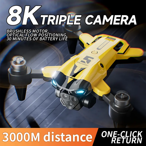 triple-camera drone 8k cameras