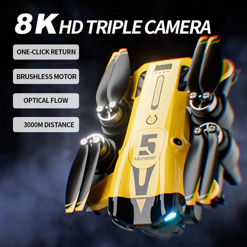 triple-camera drone 8k cameras